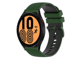 Pulseira De Silicone Quadriculada Bicolor Para Samsung Galaxy Watch4 40mm 20mm
