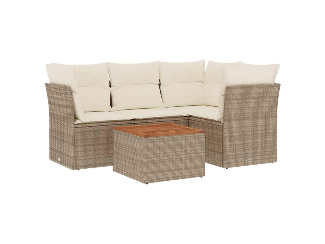 Garden Sofa Set, Garden Sofa Sets Vidaxl Bege Rattan / Vime (n/a)