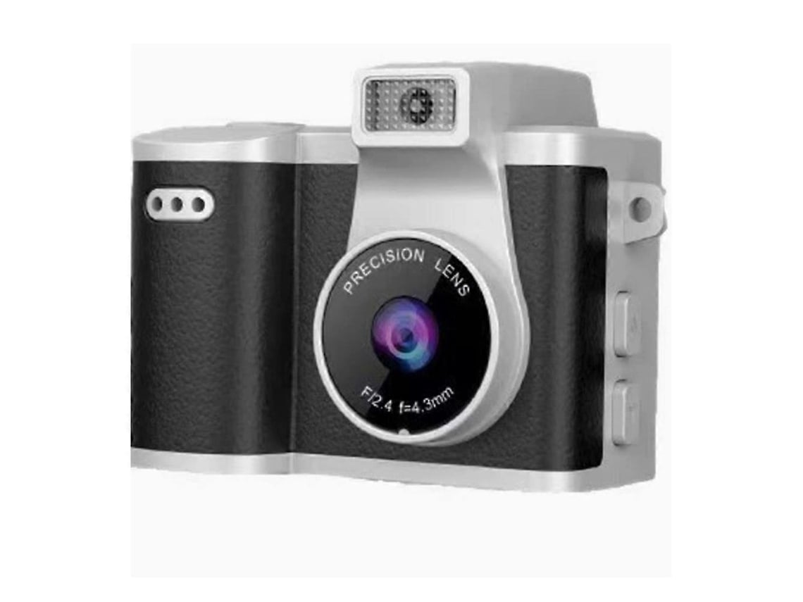Mini Câmara Digital Retro 1080p Com Ecrã Ips De 0,96 Polegadas E Luz Led, Preta