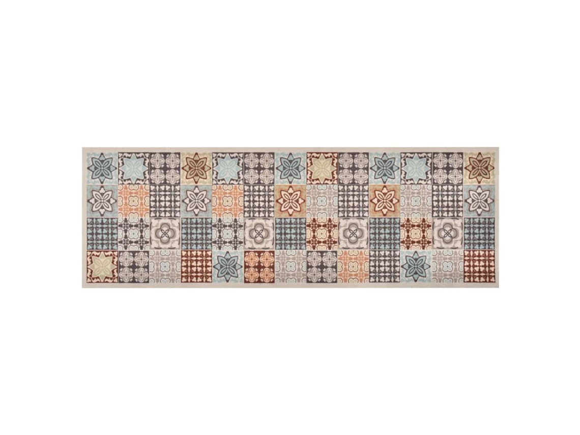 Vidaxl Tapete De Cozinha Lavável Com Design Mosaico Colorido 60x180 Cm