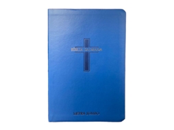Livro Bíblia L. Jumbo Arc Full Color Capa Pu Luxo C/ Harpa - Cruz Azul De Diversos (português Do Brasil)