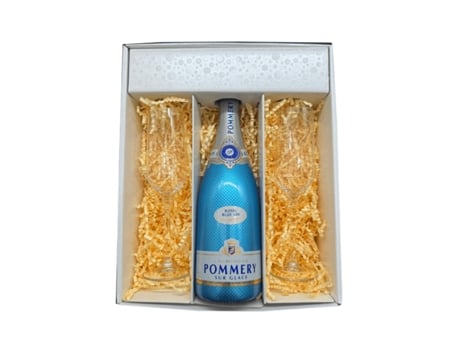 White Box: POMMERY – Blue Sky And 2 “Square” Flutes