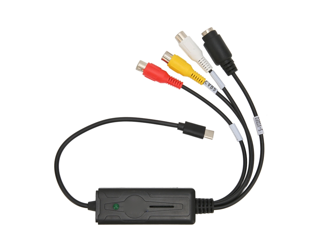 Placa de captura de áudio e vídeo USB-C EOOCOO, com conversão RCA para USB