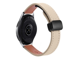 Pulseira De Relógio Em Couro De Microfibra Com Fecho Magnético Fino De 22 Mm