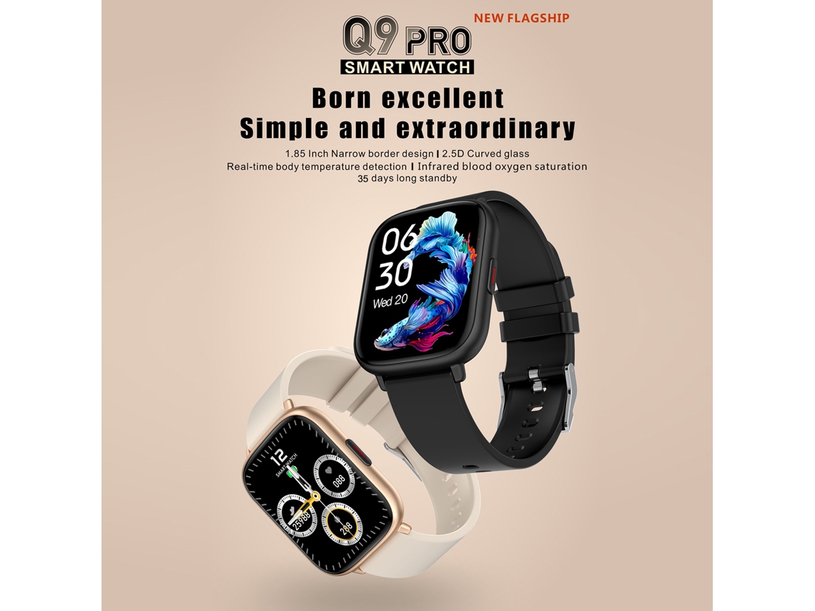 Pulseira inteligente EOOCOO com tela de 1,85 polegadas e monitoramento esportivo