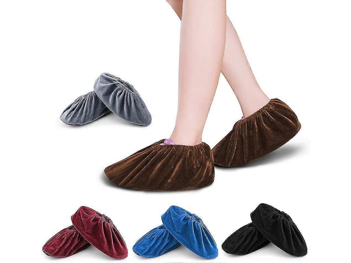 Omni-5 Pares De Sapatos Laváveis Reutilizáveis Antiderrapantes Com Pelúcia Para Casa, Escritório, Laboratório E Mais