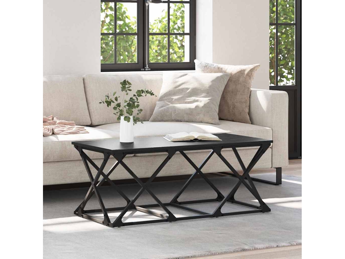 Vidaxl Mesa De Centro Carvalho Preto 100 X 49 X 40 Cm