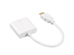 Cabo Adaptador HDMI Lurelia para VGA, 1920x1200, 1080p, 1080i, 720p, Macho, 17 cm, com Áudio, com Alimentação, Compatível com PS3, Branco
