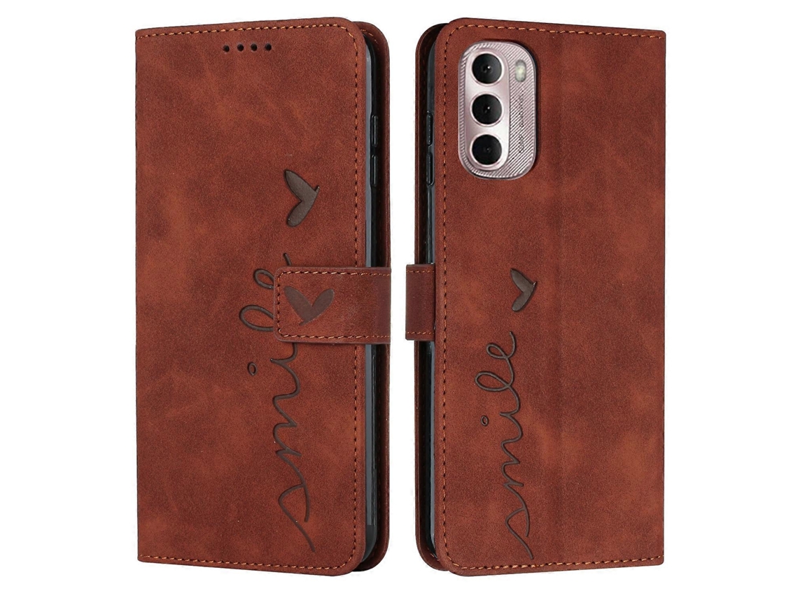Capa De Celular Em Couro Sintético Com Estampa De Coração Para Motorola Moto G Stylus 5g 2022.