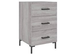 Mesa de Cabeceira 40x40x66 cm Derivados de Madeira Cinzento Sonoma MAISON EXCLUSIVE