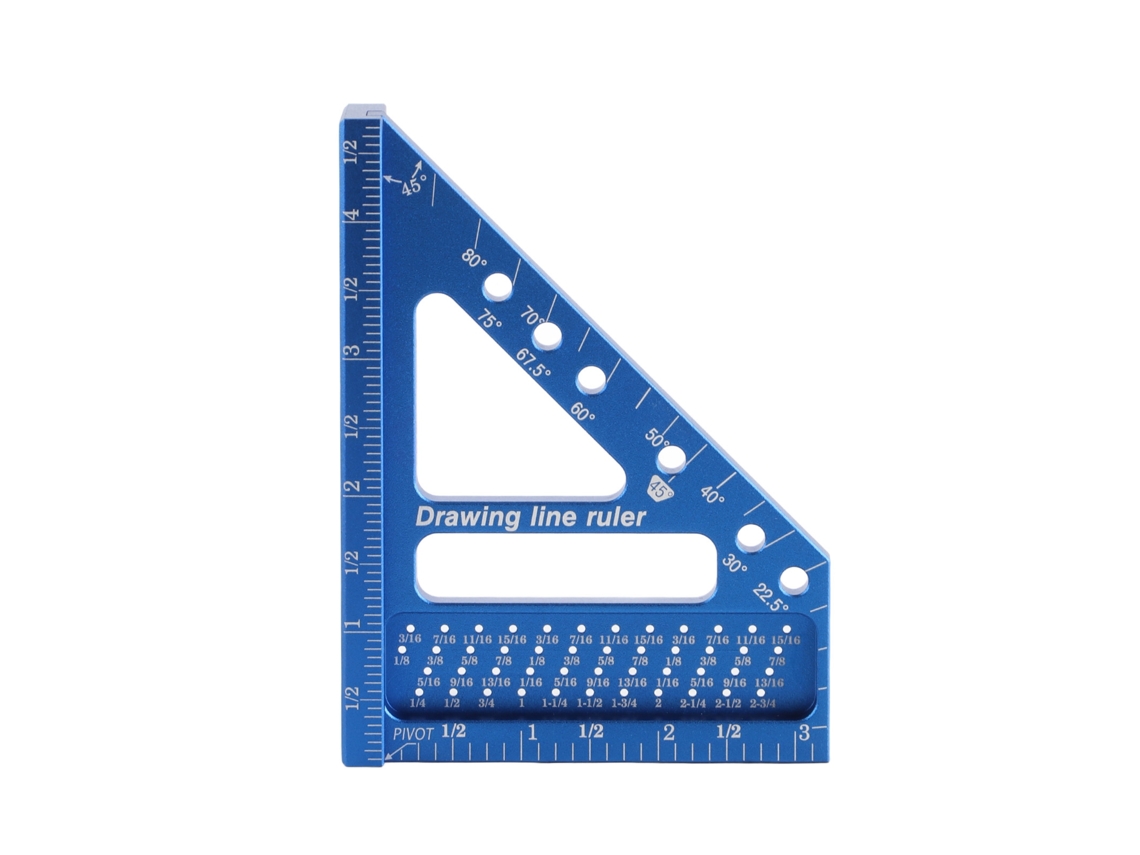 Regla Angular 3d Multiangulo Para Carpinteria Mitre Triangular 45 90 Grados Aluminio Escritura De Agujeros