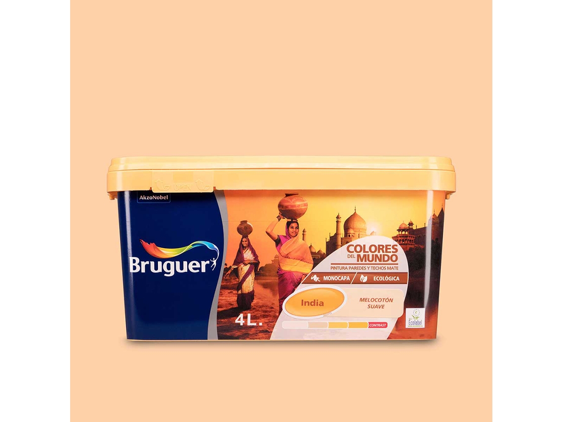 Bruguer Cores Do Mundo Índia Pêssego Macio Pintar 4L 50573575057357
