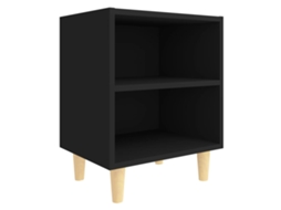 Bed Cabinet, Bed Cabinets Vidaxl Preto Madeira Processada (n/a)