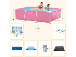 Intex Piscina Com Estrutura Retangular - 220x150x60 Cm - 7-peças Scb97