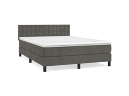 Box Spring Bed, Box Spring Beds Vidaxl Cinzeto Veludo (140 X 200 Cm)