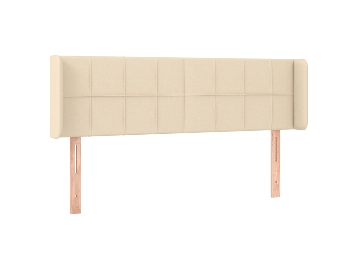 Cabeceira de Cama com Abas Tecido Creme MAISON EXCLUSIVE (147x16x78 cm)
