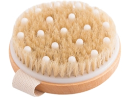 Escova De Banho Homoyoyo Madeira Sem Cabo, 11x11 Cm, Esfoliante E Massageadora Para Banho Uso Diário