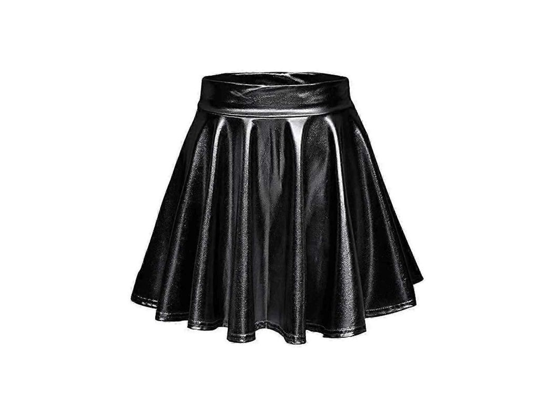 Minissaia feminina plissada metálica de cintura alta, modelo 2026, estilo esportivo e elegante, tamanhos P-GG.