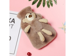 Bolsa De Água Quente Com Capa Macia De Urso Para Aliviar Dores Nos Ombros, Terapia Fria E Quente, 1l, Marrom