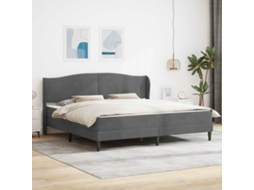 Vidaxl Estrutura Da Cama Cinzento-escuro 200 X 200 Cm Veludo
