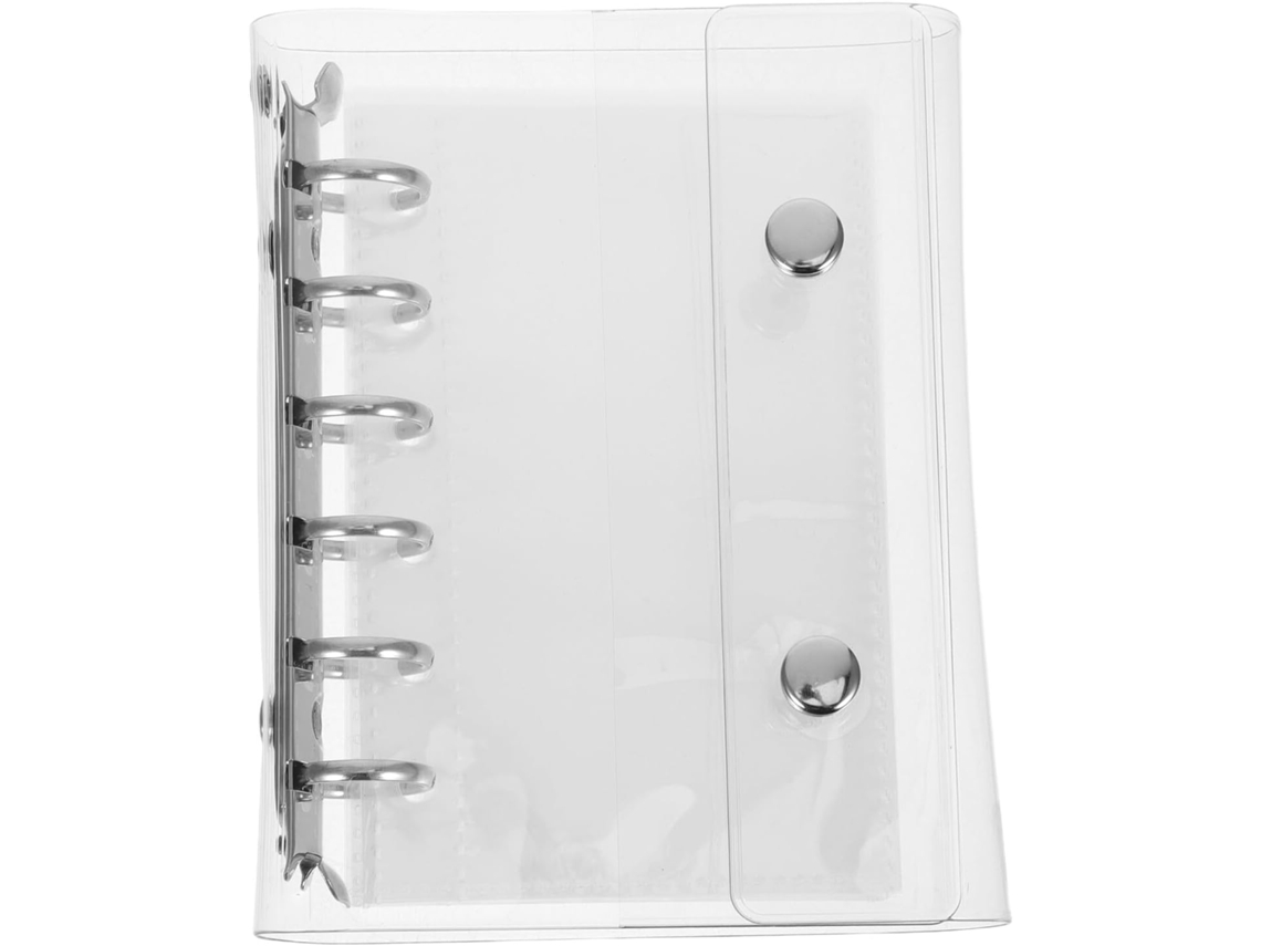 Pasta Operitacx A7 em PVC transparente com 6 anéis e data de prensagem, recarregável, camada flexível com 10 folhas.