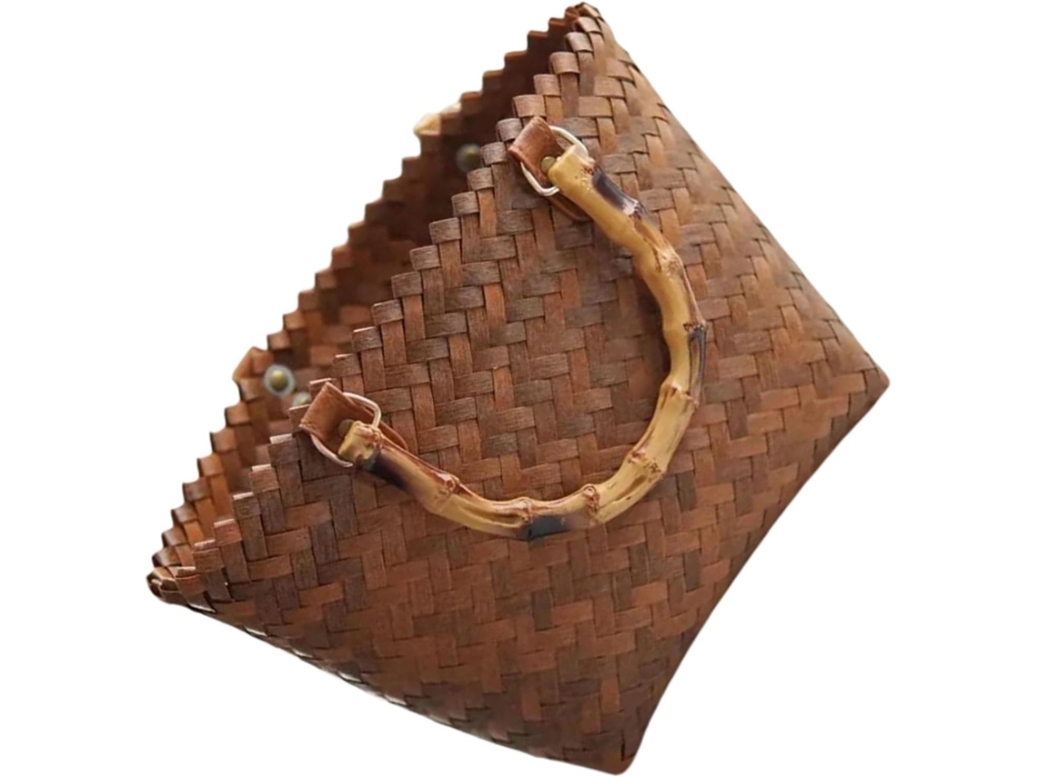 Bolsa Vintage De Palha Trançada, Tamanho Médio, Ideal Para Praia.
