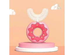 Escova de Dentes Infantil em Formato U para Crianças 2 a 6 Anos Clareadora com Massagem e Cabeça D Silicone Macia. GOKOCO