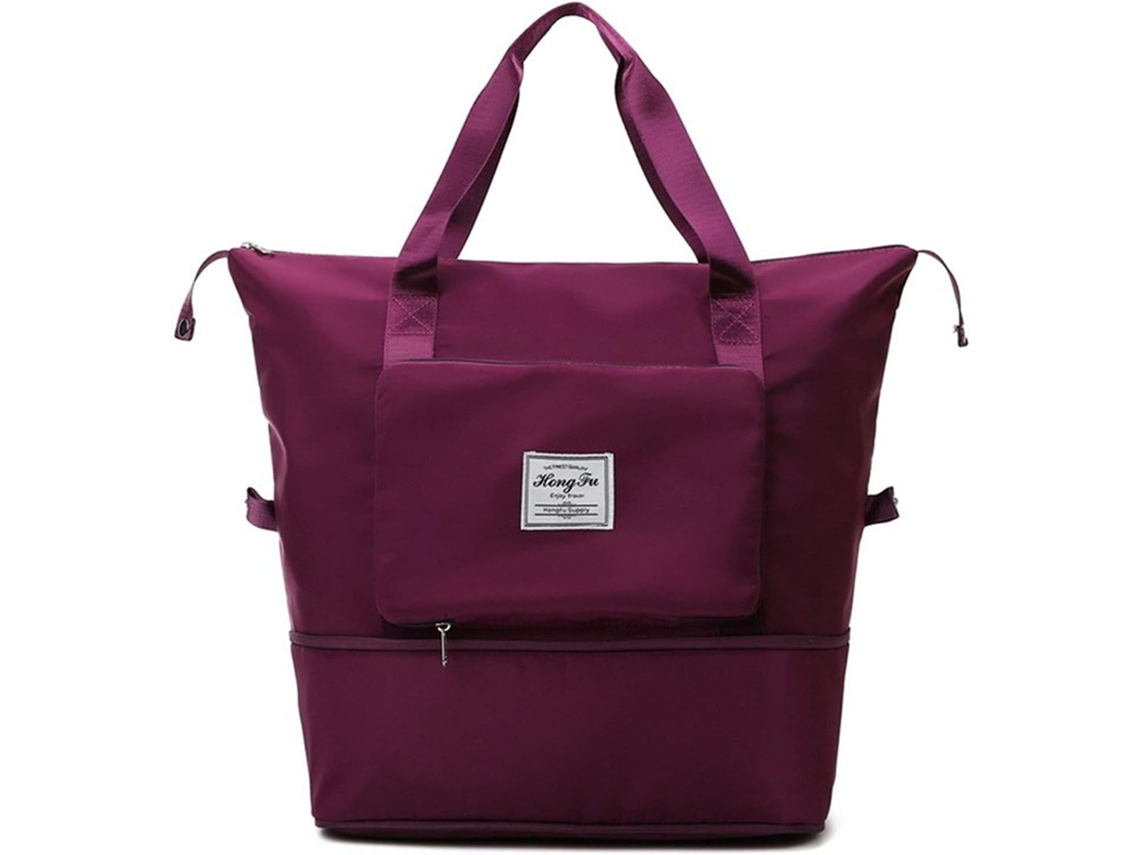 Mala de Viagem, Viagem Dobrável Grande Capacidade, com Divisórias para Itens Secos e Molhados. AQUAFORGE (vermelho)