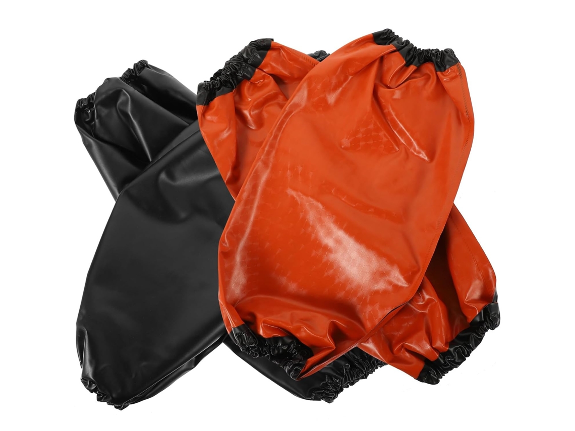 Capas Pretas Impermeáveis De Pvc, Pacote Com 2 Pares, Capas Elásticas.