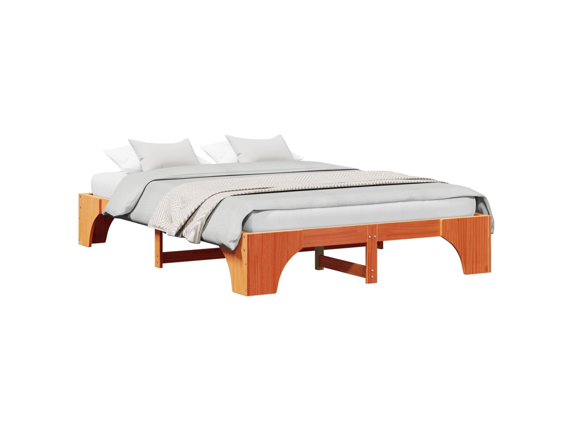 Estrutura da Cama Marrom Cera 150 X 200 Cm MAISON EXCLUSIVE