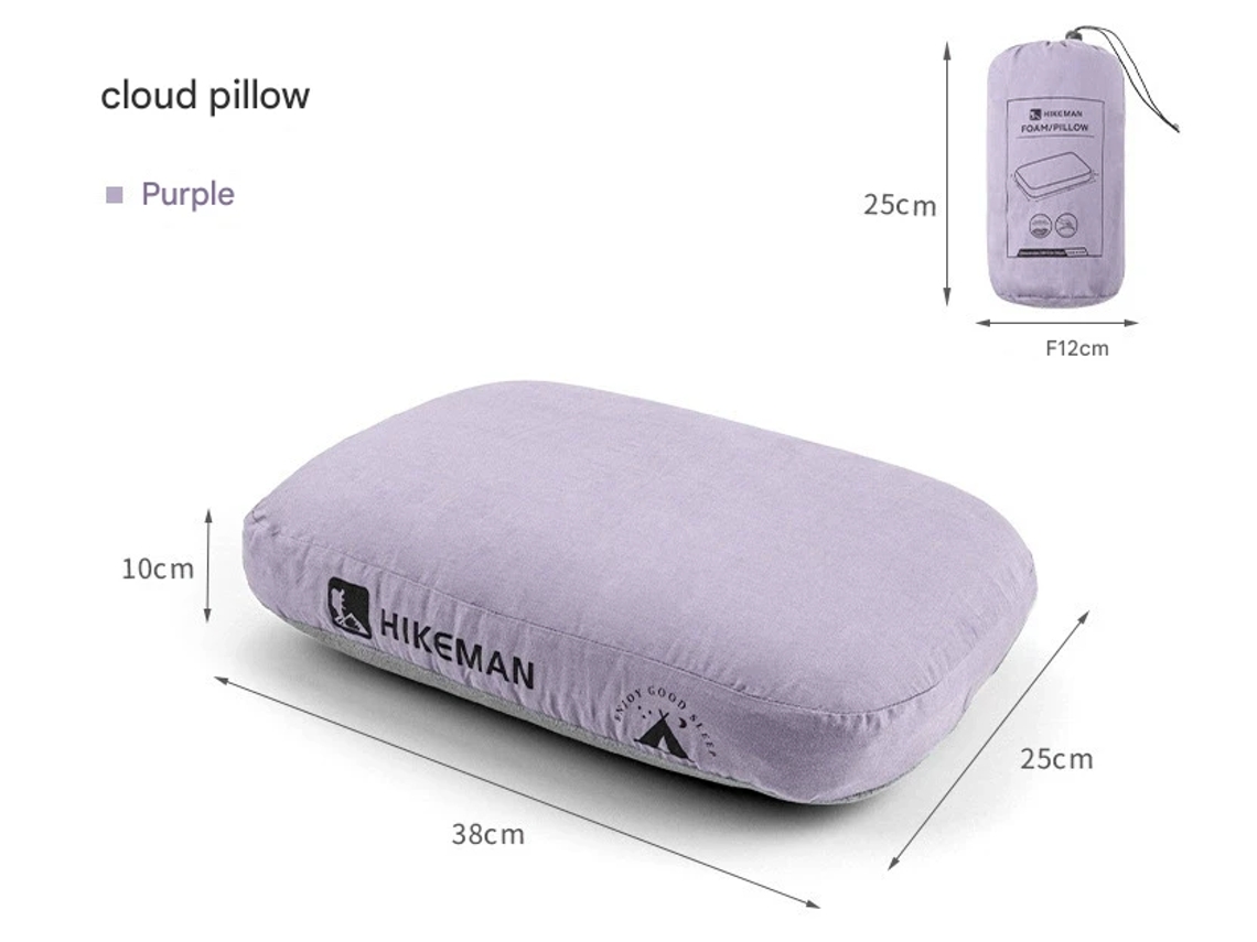 Almofada de espuma viscoelástica AQUAFORGE macia e flexível para acampamentos e viagens ao ar livre