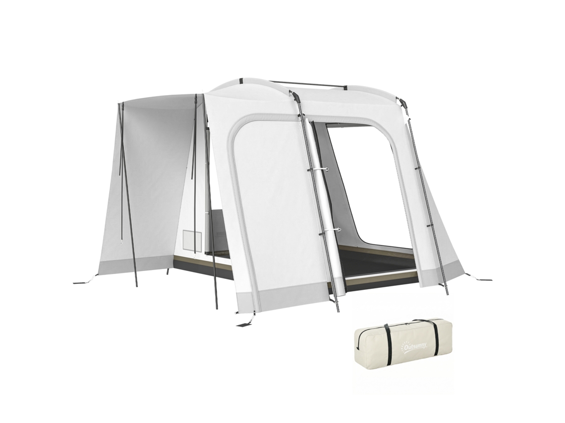 Barraca para 2 a 4 pessoas 320x280x205cm,impermeável,com 4 portas,janela e lona de piso BTFORUS