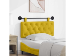 Vidaxl Cabeceira Suspensa Com Luz Led Amarelo Veludo