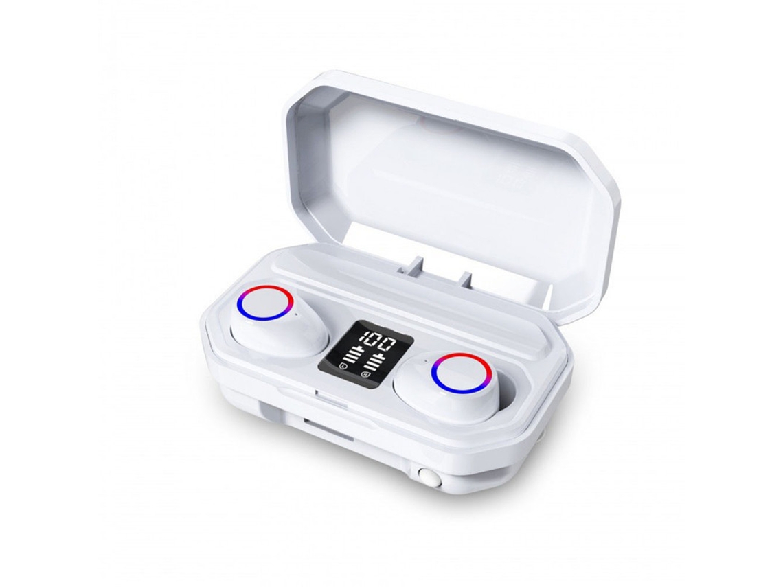 Fones Sem Fio Chronus 48h com Tela Led, Sobre o Orelha, Microfone, IP Água para Corrida Preto JIAPEI