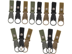 Conjunto De 15 Porta-garrafas Em Nylon Com Mosquetão De Liberação Rápida, Resistente, Ideal Para Caminhadas, Camping E Escaladas.