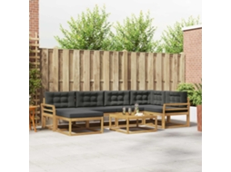 Vidaxl Conjunto De Sofás Para Exterior 7 Pcs Branco E Antracite