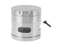 Moedor de temperos e ervas de liga de zinco 2.2 polegadas com janela lateral moagem fina manual S/MARCA