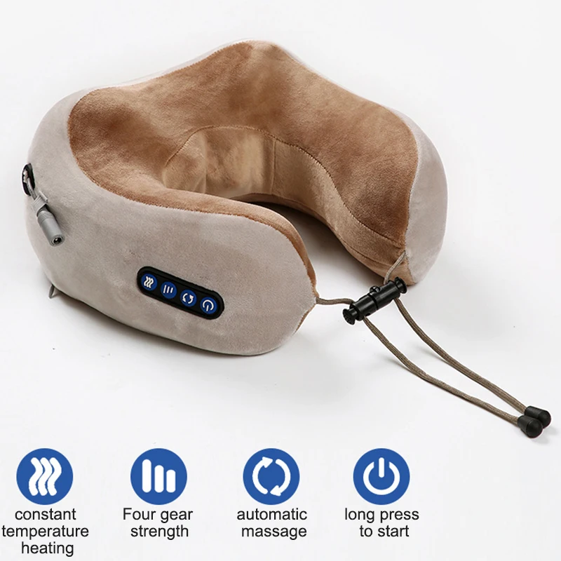 Massageador Elétrico de Pescoço em Formato de U com Espuma Viscoelástica AQUAFORGE