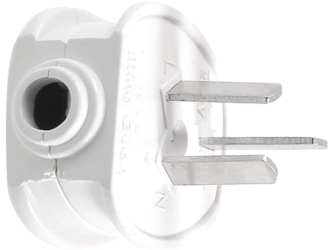 Adaptador de Viagem com Aterramento, Plugue Au Ac 250v 10a, 3 Pinos Planos CHABERLU