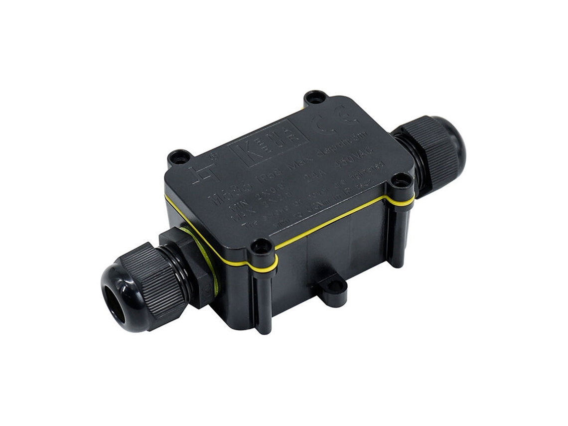 Caixa De Junção À Prova D'água Ip68, Conector De Iluminação Externa 2 Vias, Passa, Cabos De Plástico 4 Mm A 11 Para Fiação Segura