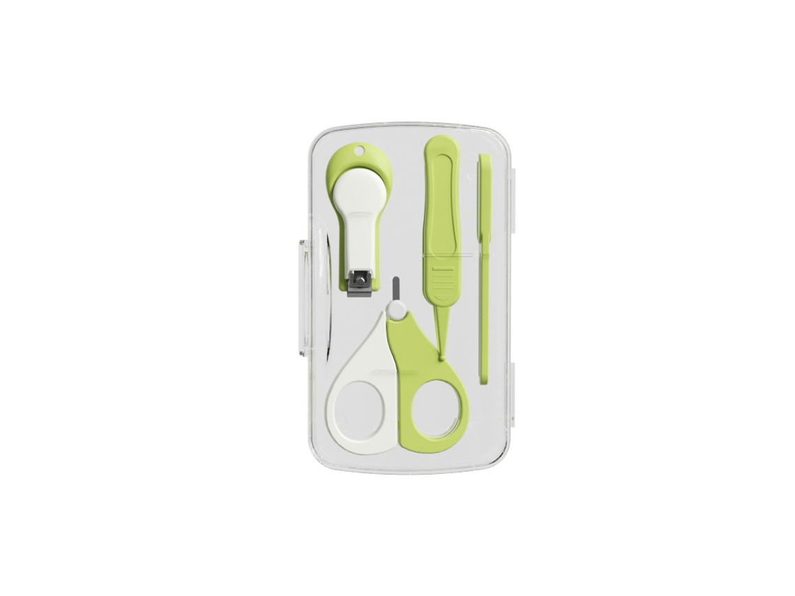 Kit Cuidados Unhas Bebe 4 Pecas Verde