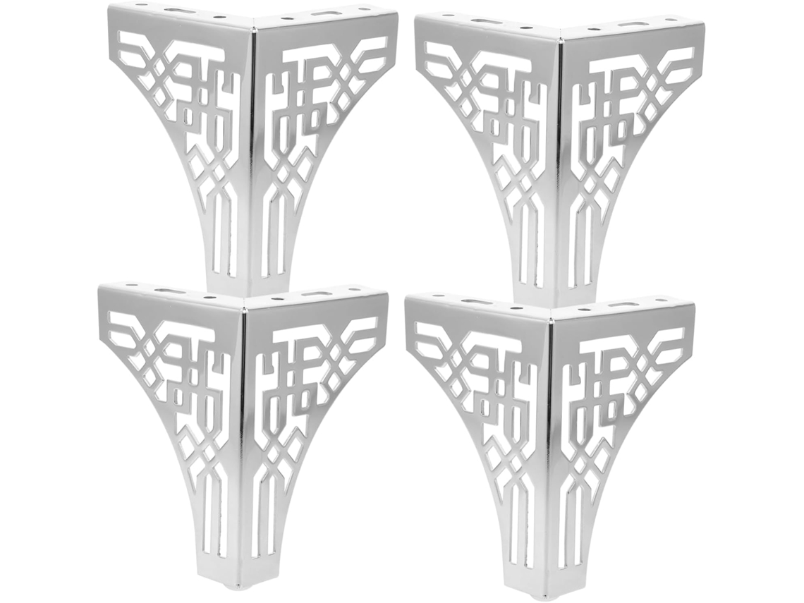 Mipcase Conjunto De 4 Pés Metálicos Para Móveis, Design Em Ferro, Ideais Para Suporte De Sofás E Mesas Niveladoras