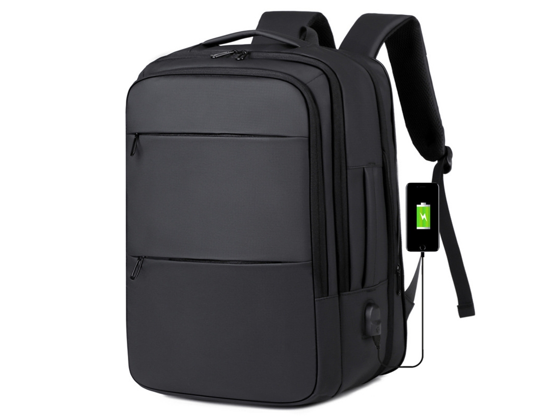 Mochila impermeável para laptop, com entrada USB, 45 × 31 × 16 cm