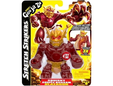 Figurinha Stretch Strikers 11cm Herois De Goo Jit Zu Heróis Pegajosos Com Armaduras De Guerreiros Heroes Of Goo Jit Zu (sortido Aleatório)