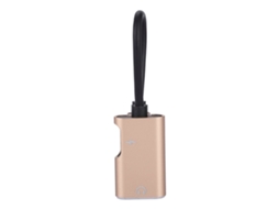 Adaptador de Carregamento e Áudio LAXISCREED 3.5mm Ouro