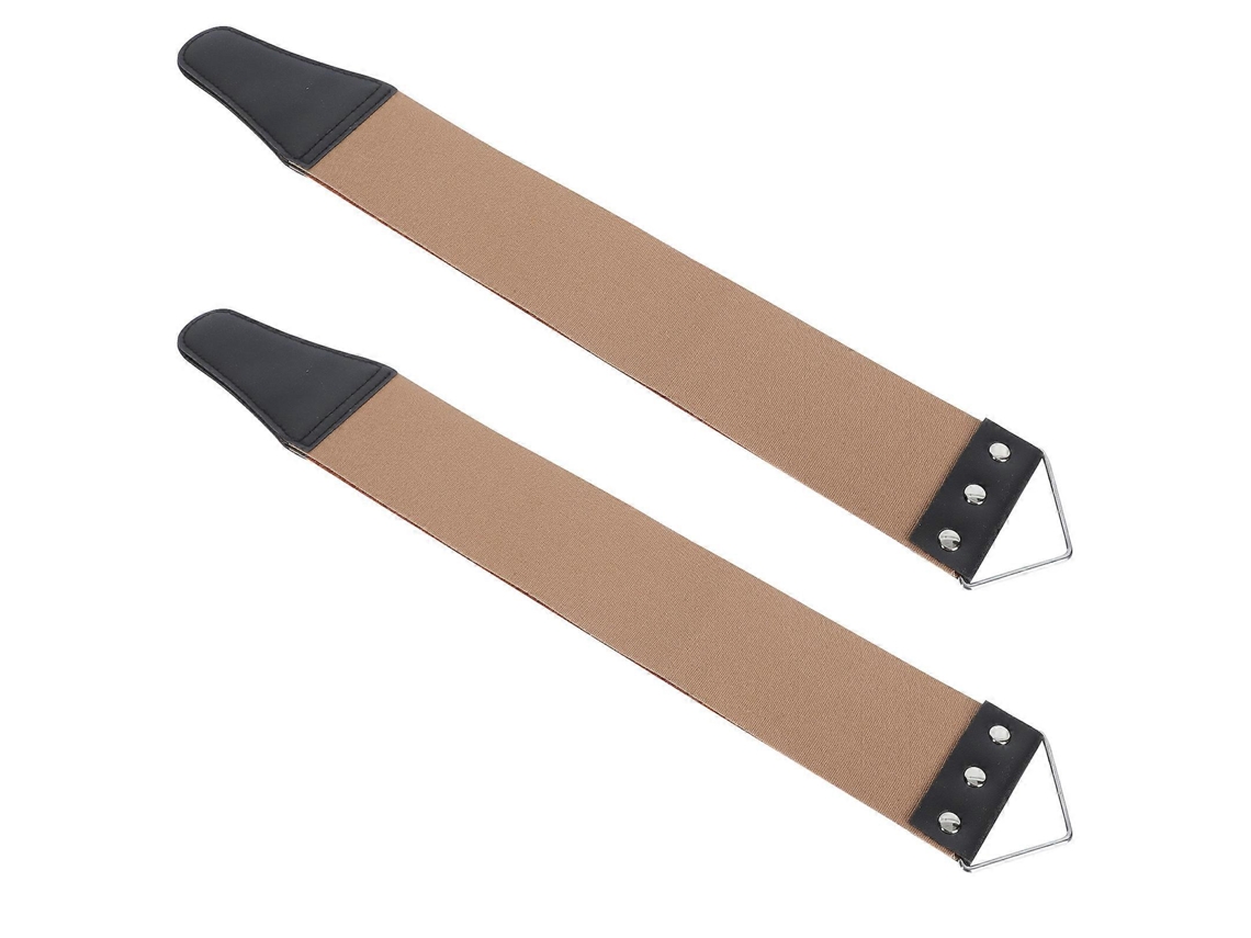 Dual-sided Razor Strop Sharpening Tool For Home Use With 2pcs Straps