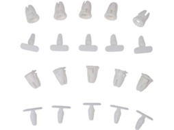 Conjunto De 10 Clipes Reparo Plástico Branco Para Soleira Porta, Saia