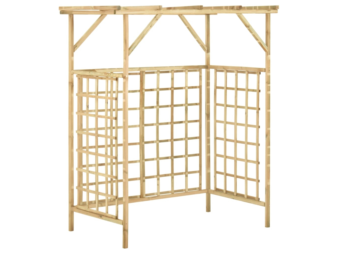 Pergola, Pergolas Vidaxl Marrom Madeira De Pinho (140 X 80 X 168 Cm)