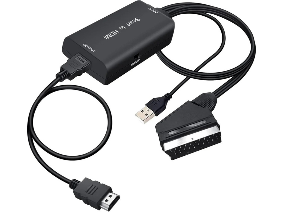 Conversor Scart Para Hdmi 1080p/720p Compatível Hdtv, Blu Ray, Vcr, Projetor Bestvite