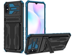 Capa Xiaomi Redmi 9A HFS-HOUSE com Suporte (Azul)